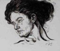 Fritz Zalisz - Weibliches Porträt (Grete Krumbein) -...