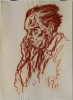 Fritz Zalisz - Porträt Michael Rossert - Kreidezeichnung - 1918