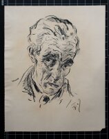 Fritz Zalisz - Porträt eines älteren Mannes - o.J. - Kreide