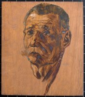 Fritz Zalisz - Der Vater des Malers - o.J. - Öl auf Holz